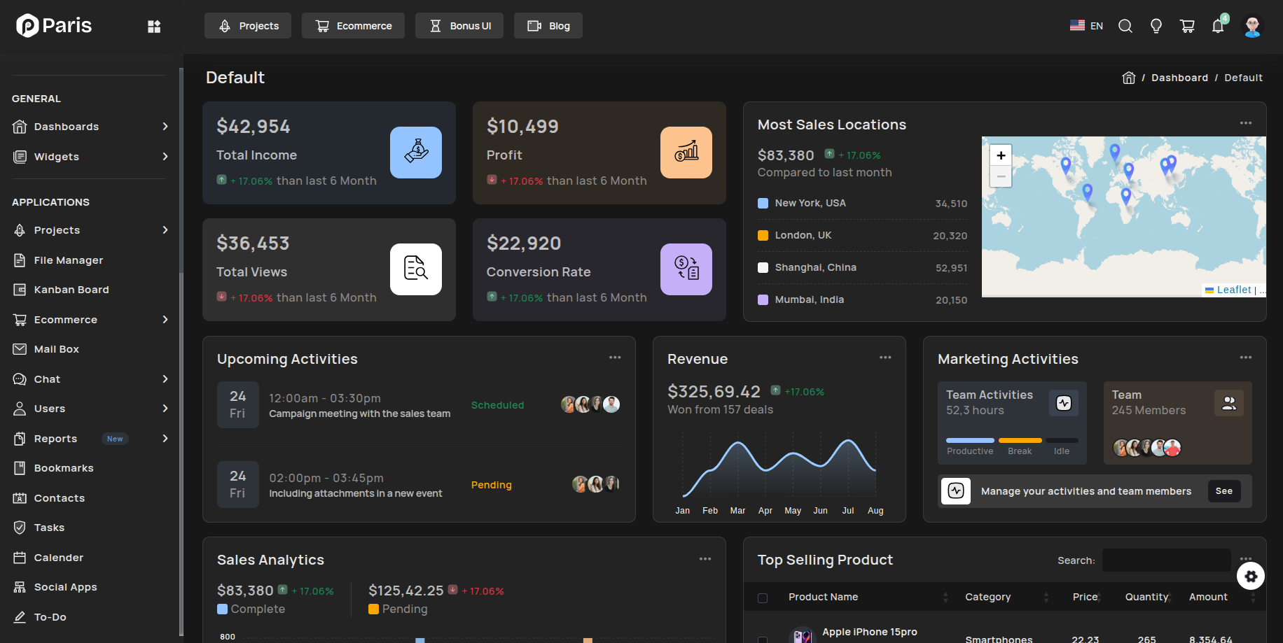 Dark Layout With Dark Sidebar