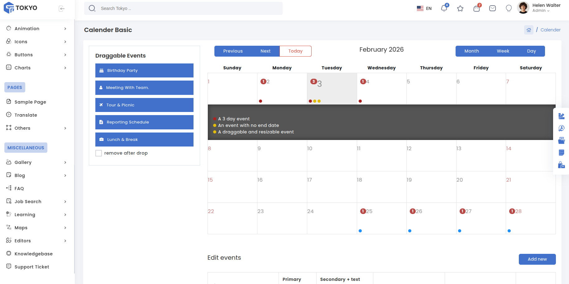 calendar