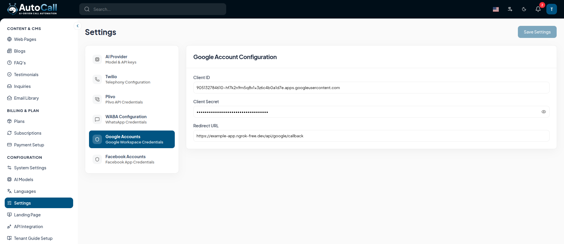 google-setup