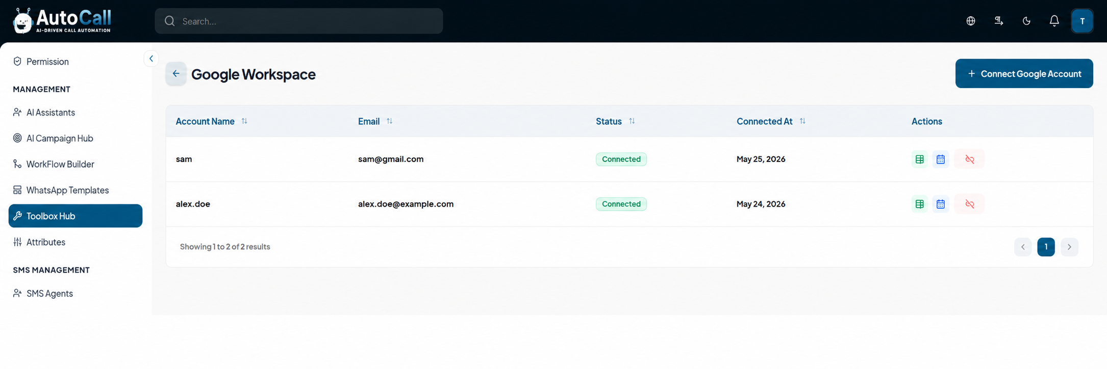 Google Workspace Dashboard