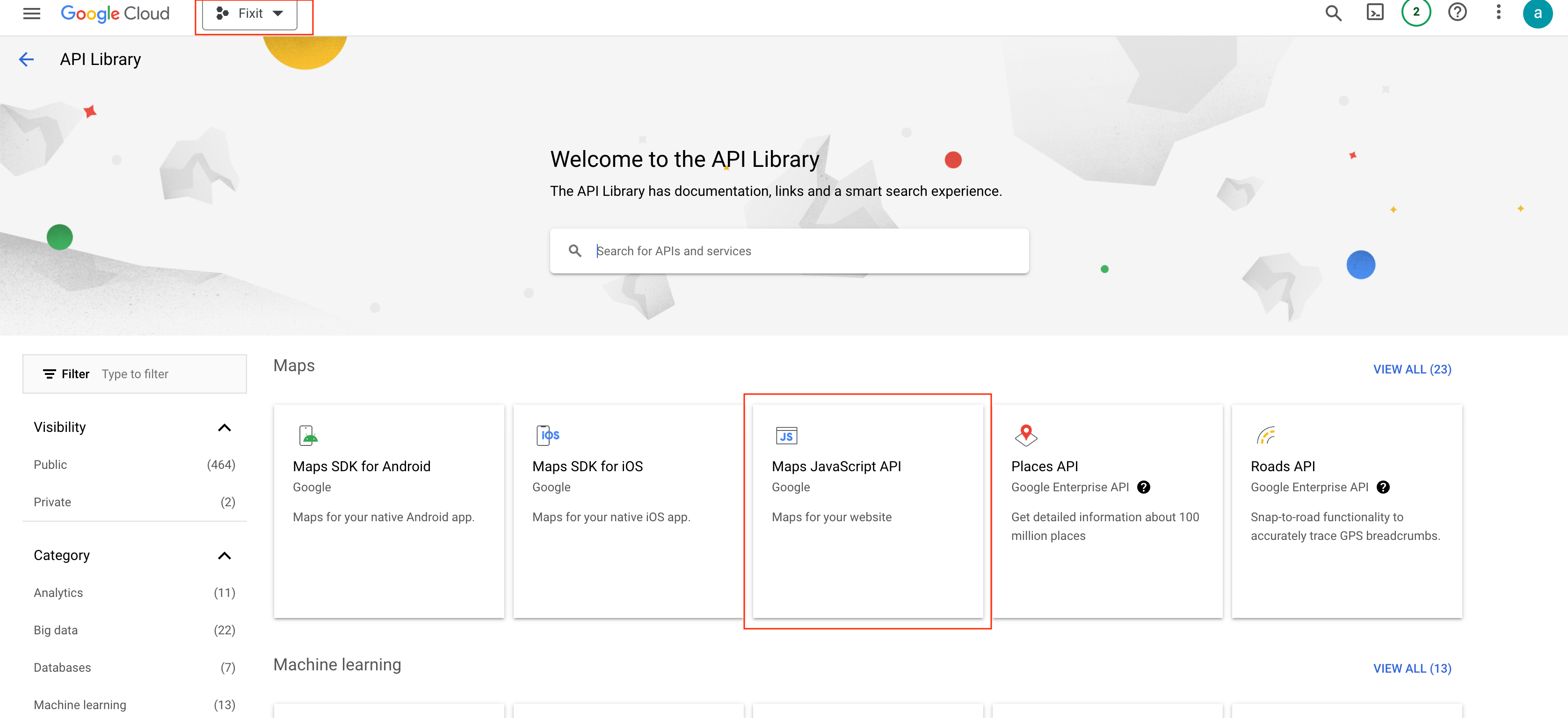 Google Map Setup - Fixit Documentation