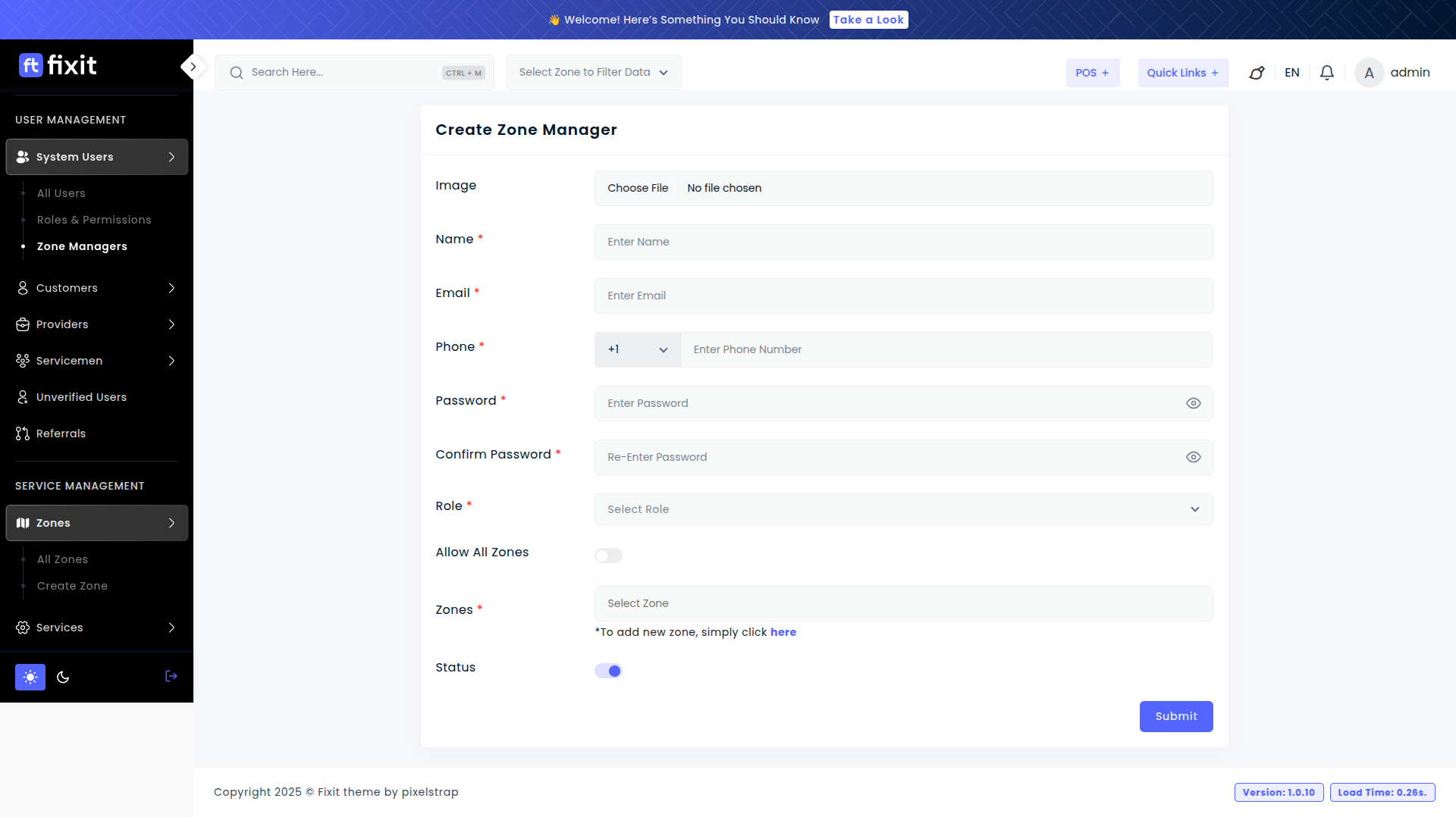 Zone Manager - Fixit Documentation