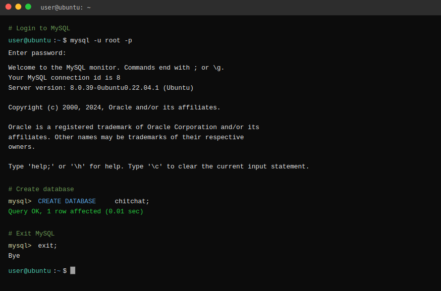 Database Setup