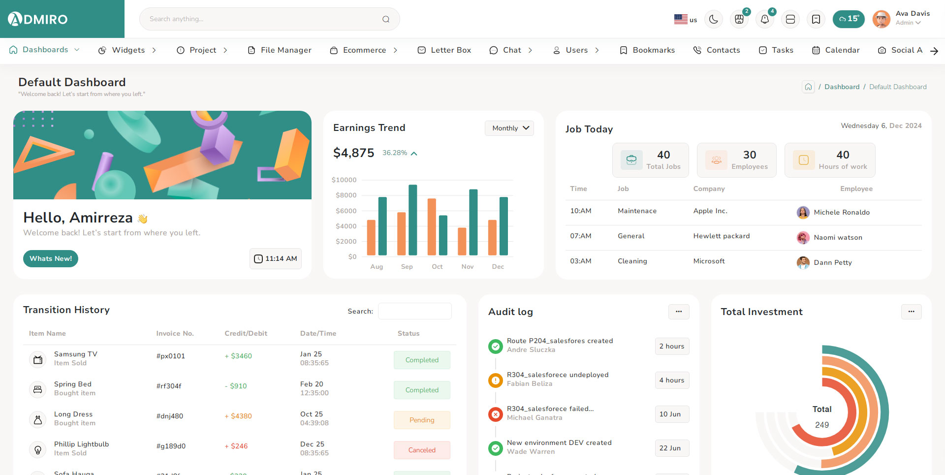 horizontal-sidebar