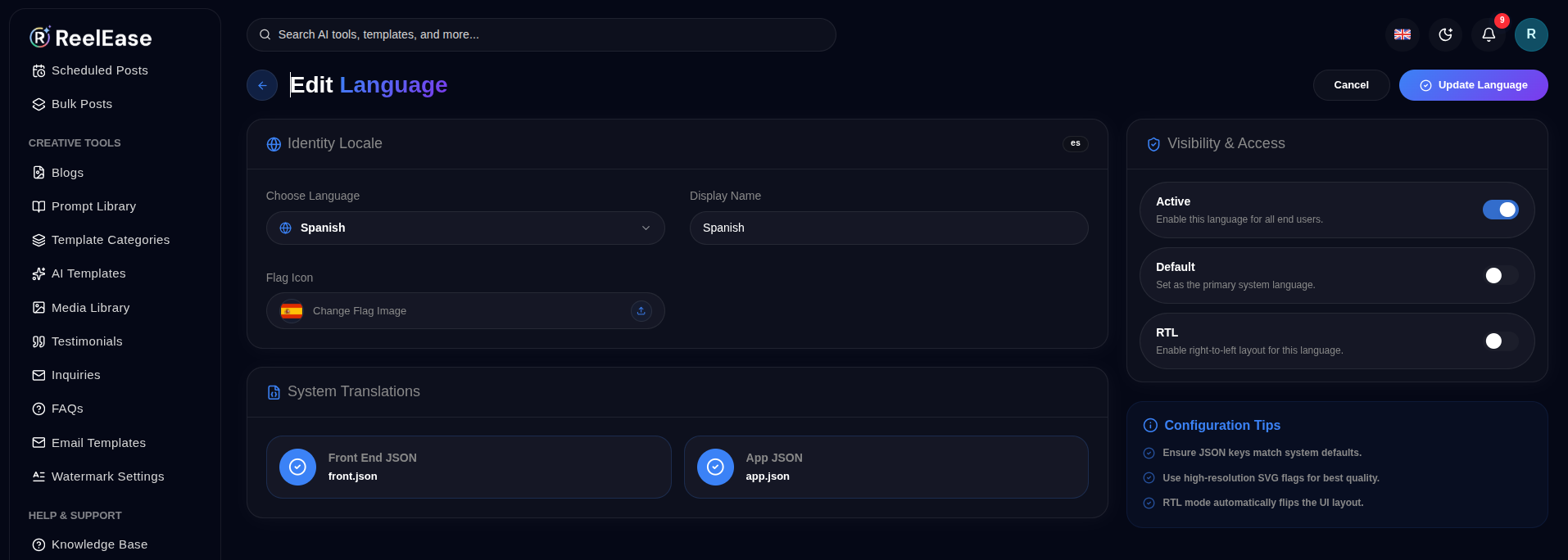 Translation Editor View