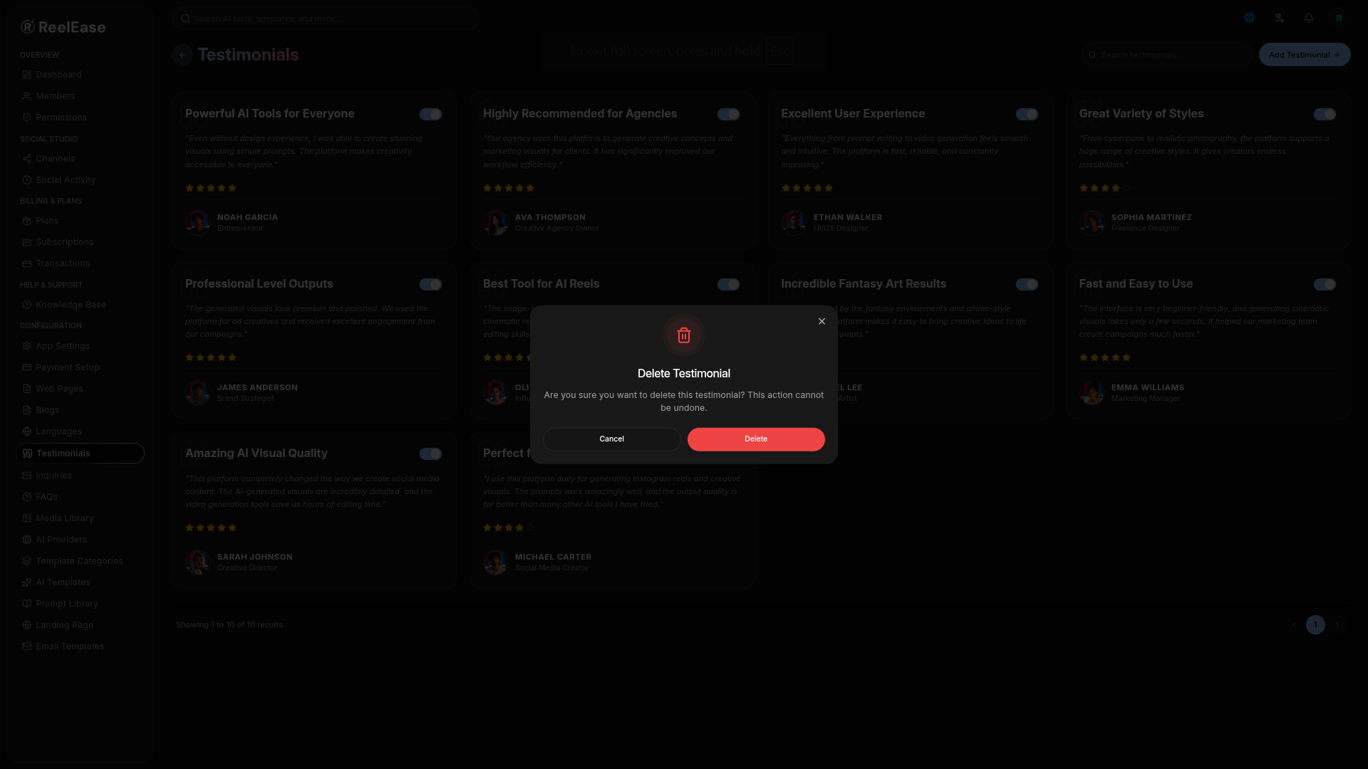testimonial-delete