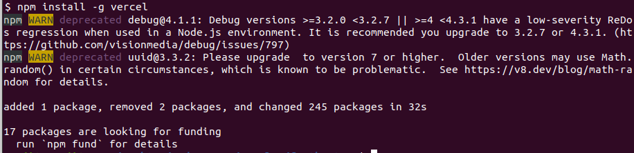 install-vercel-cli