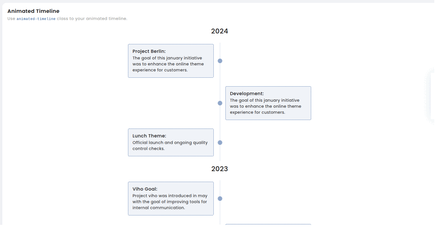 timeline
