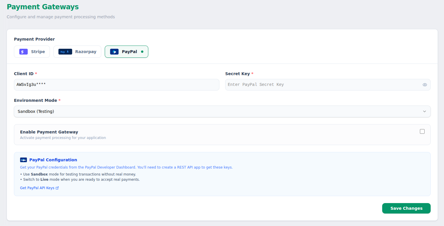 Payment Gateways - WAPI Documentation