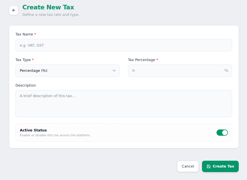 Tax Management - WAPI Documentation