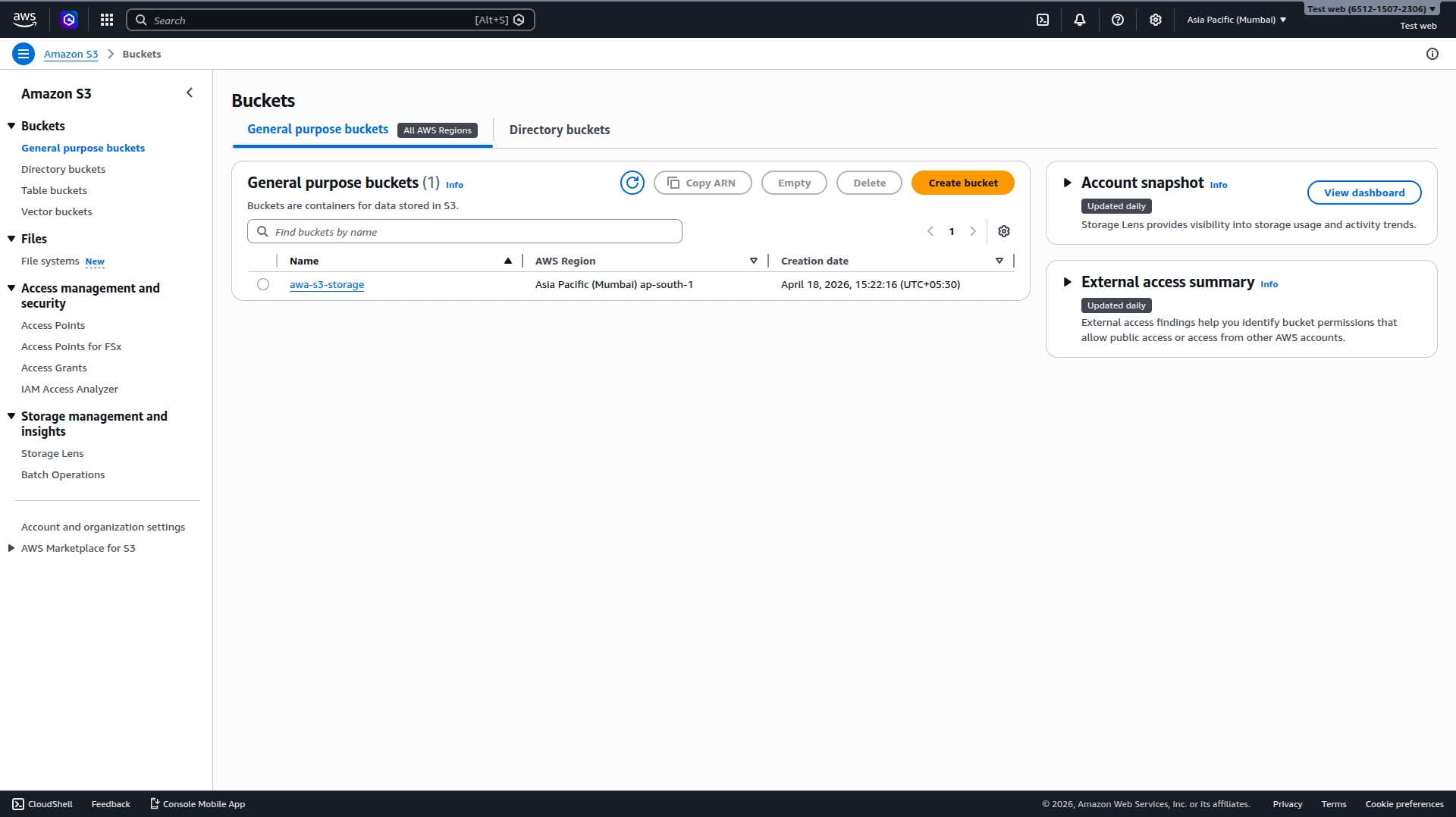 AWS S3 Setup Reference