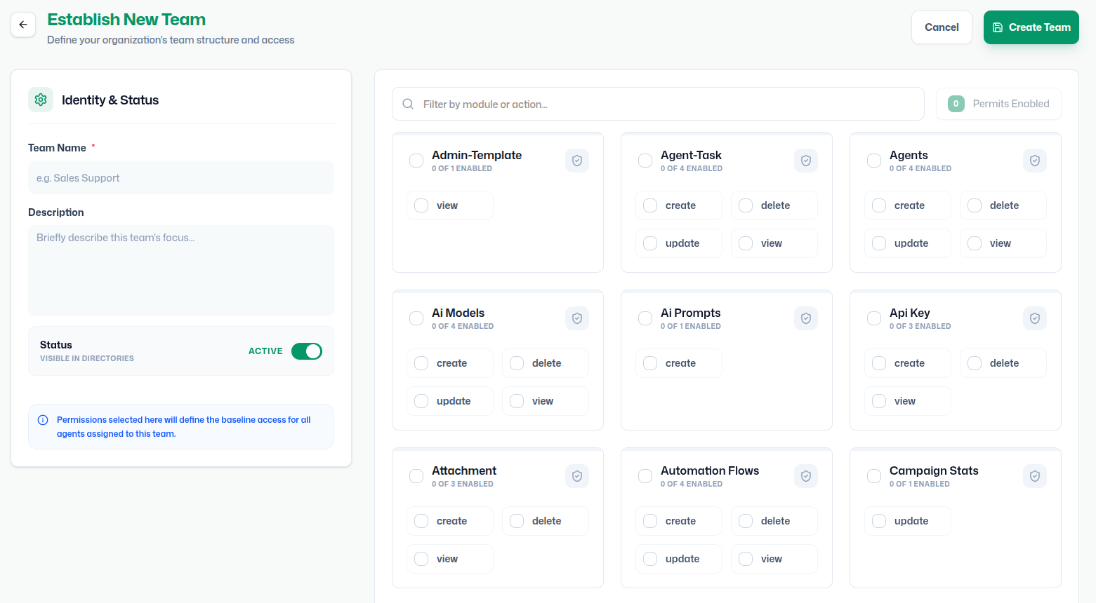 Teams & Agents - Wapi documentation