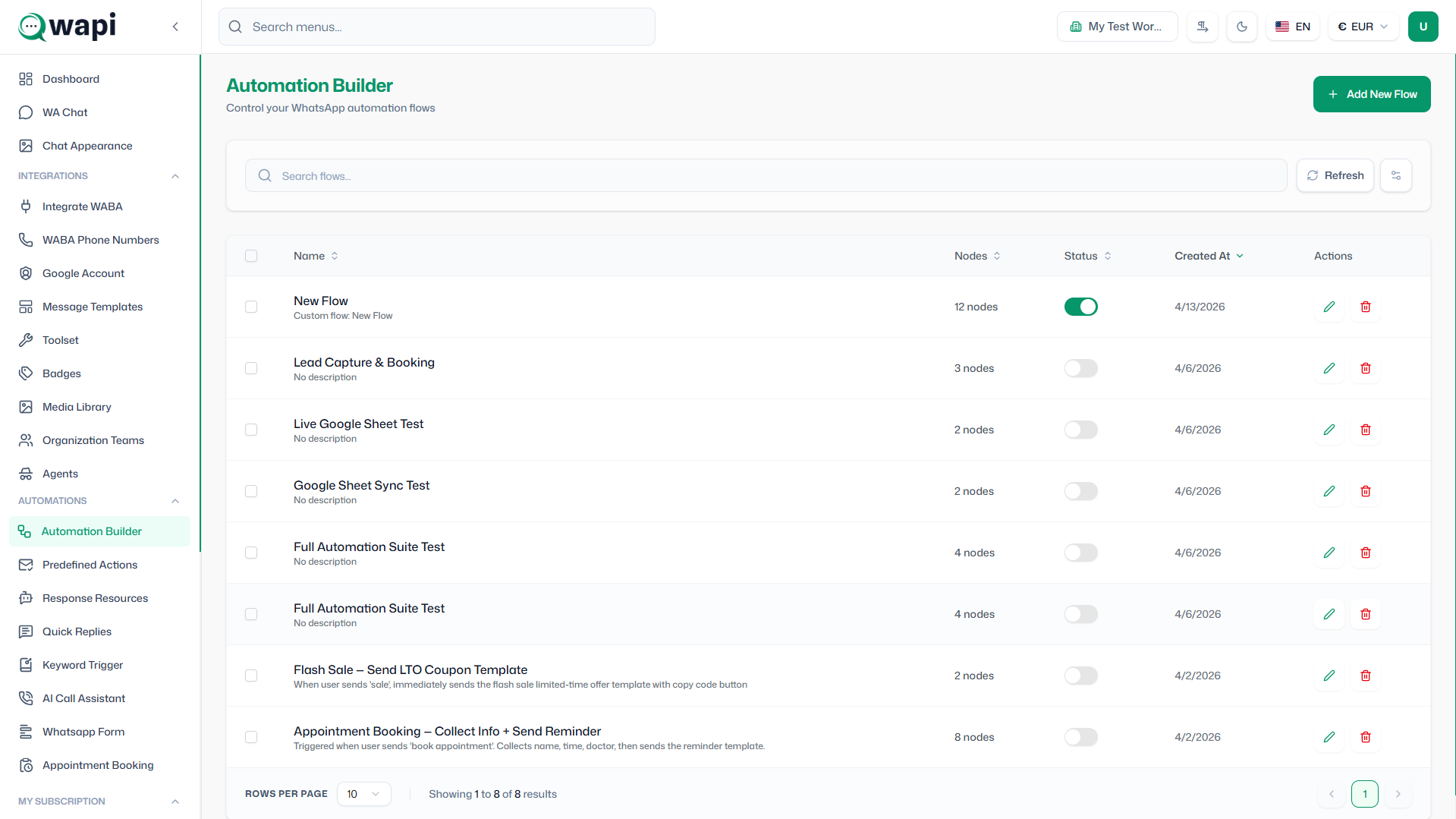 Automation Flow - Wapi documentation