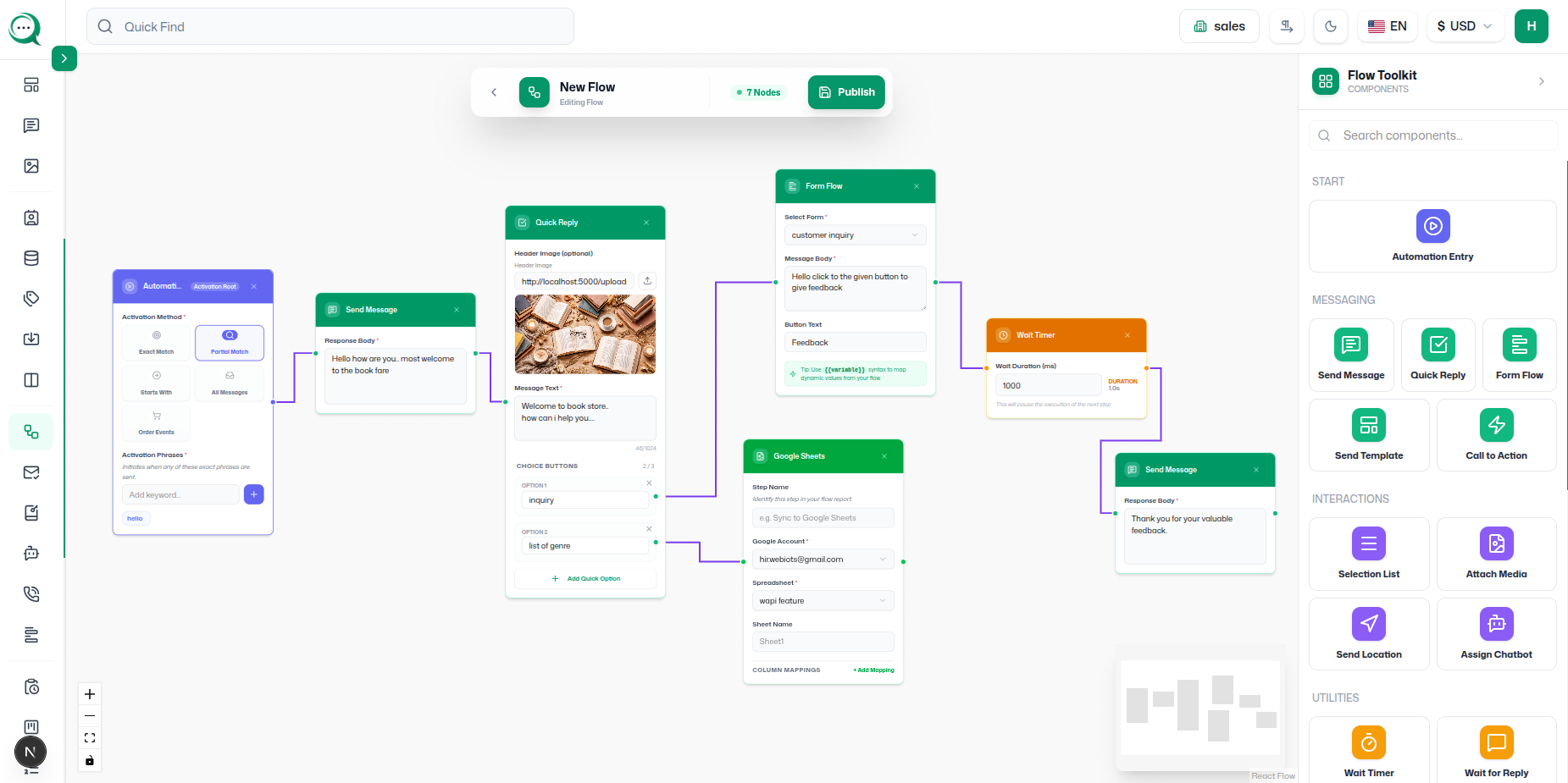 Automation Flow - Wapi documentation