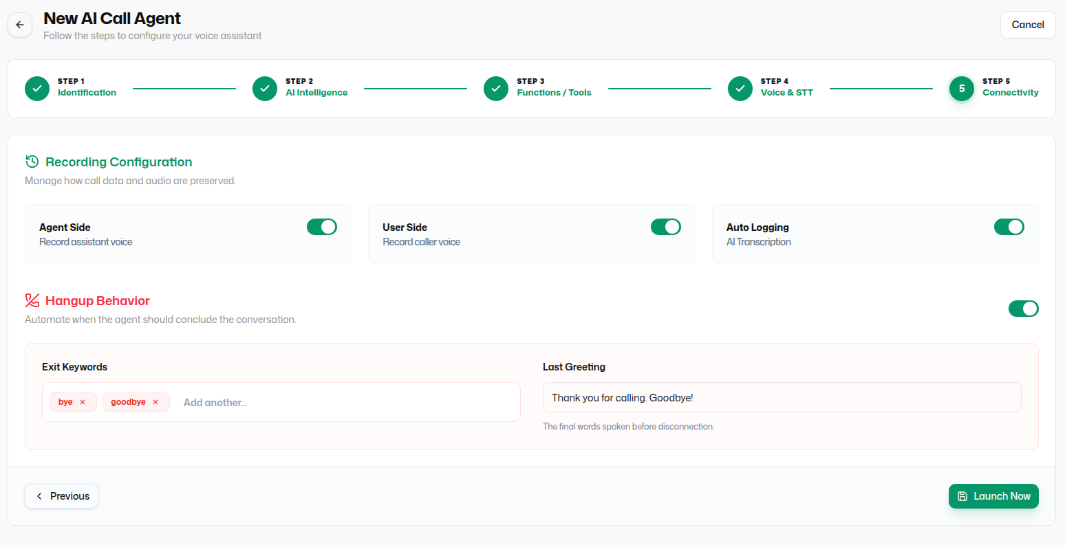 AI Call Assistant - Wapi documentation