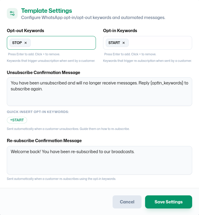 WhatsApp Templates - Wapi documentation