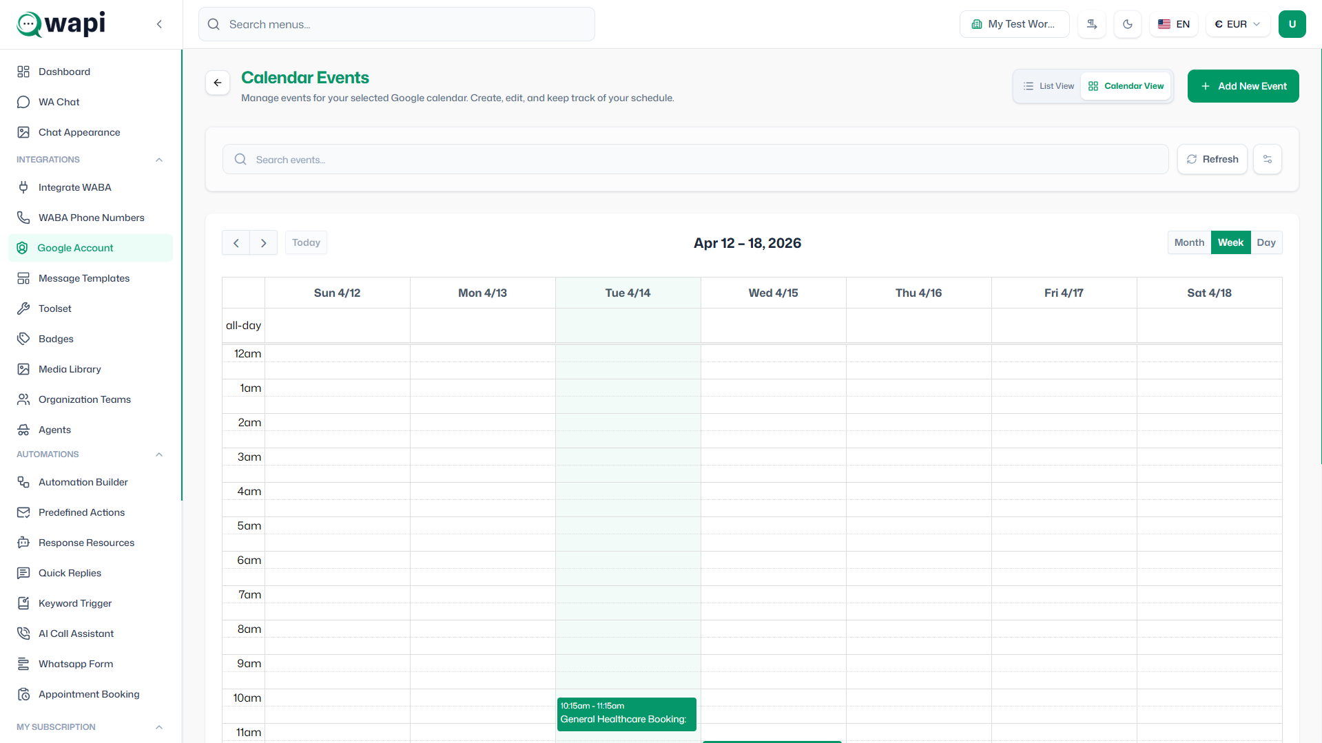 Google Account - Wapi documentation
