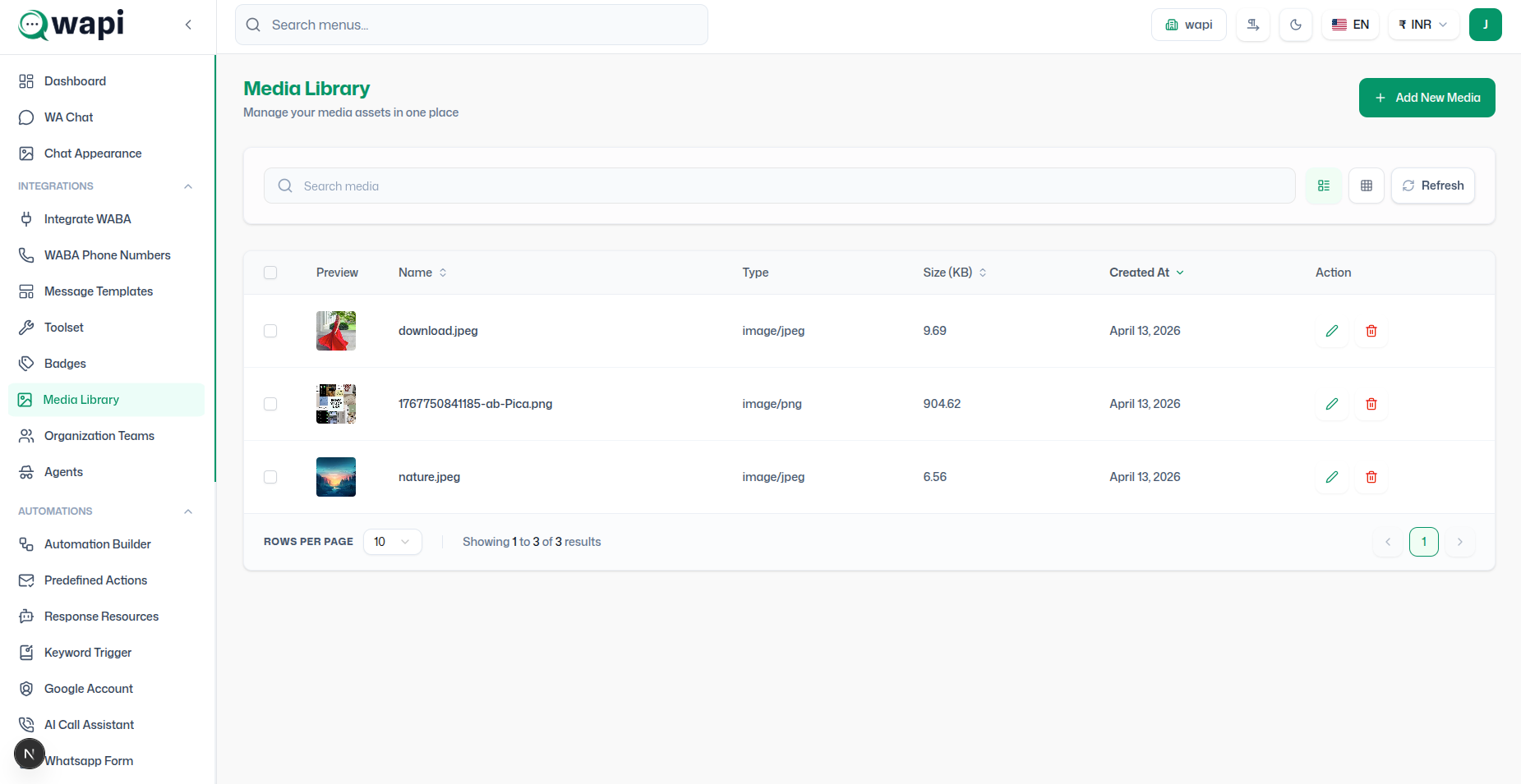 Media Library - Wapi documentation