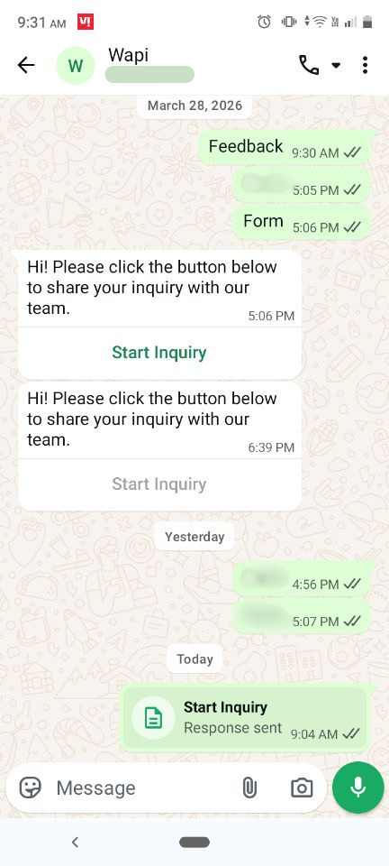 WhatsApp WhatsApp Form - Wapi documentation
